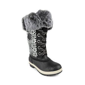 ES Originals Womens Cold Weather Waterproof Snow Boots Black Size 10 Defected